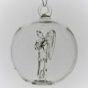 Glaskugel 80mm Engel innen Mundgeblasen zum hängen