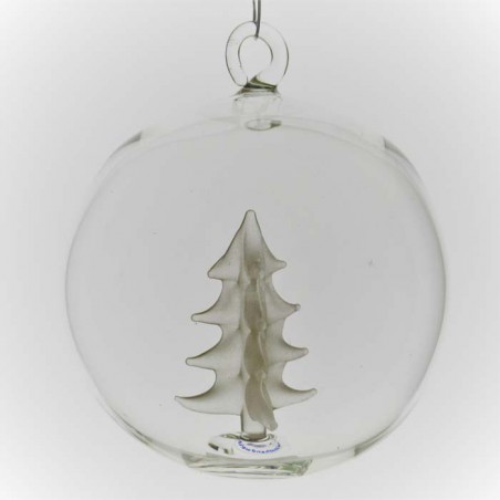 Glaskugel 80mm Tanne innen Mundgeblasen zum hängen