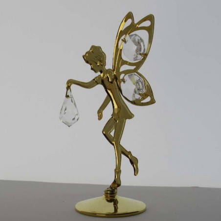Fee mit Swarovski Elements vergoldet