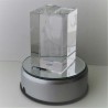 Rose - Engel Glaswürfel mit  3D-Laser-Kristall Figuren