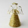 Glas Engel 45mm konisch Gold  zum hängen und stellen