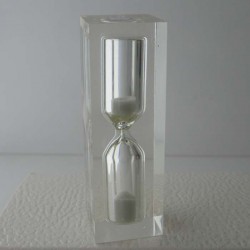 Sanduhr 3 Min. 8 cm zylindrisch in Kunstharz