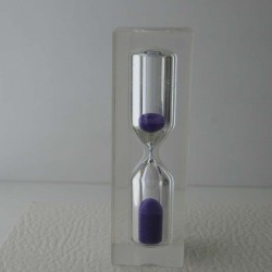 Sanduhr 3 Min. 8 cm zylindrisch in Kunstharz