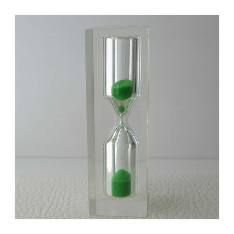 Sanduhr 3 Min. 8 cm zylindrisch in Kunstharz Sanduhr 3 Min. 8 cm zylindrisch in Kunstharz