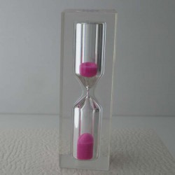 Sanduhr 3 Min. 8 cm zylindrisch in Kunstharz