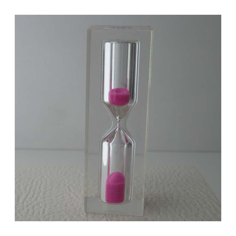 Sanduhr 3 Min. 8 cm zylindrisch in Kunstharz