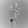 Glas-Putis 11cm Glasengel sitzend nachdenklich klar zum hängen