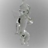 Glas-Putis 11cm Glasengel sitzend nachdenklich klar zum hängen