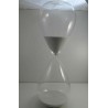 Glas-Sanduhr 120 Min. 45 cm Weiss, Glas Sand