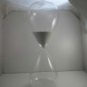 Glas-Sanduhr 120 Min. 45 cm Weiss, Glas Sand