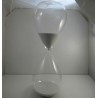 Glas-Sanduhr 60  min. 45 cm Weiss, Glas Sand