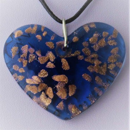 Muranoglas Herz 52 mm bunt zum hängen