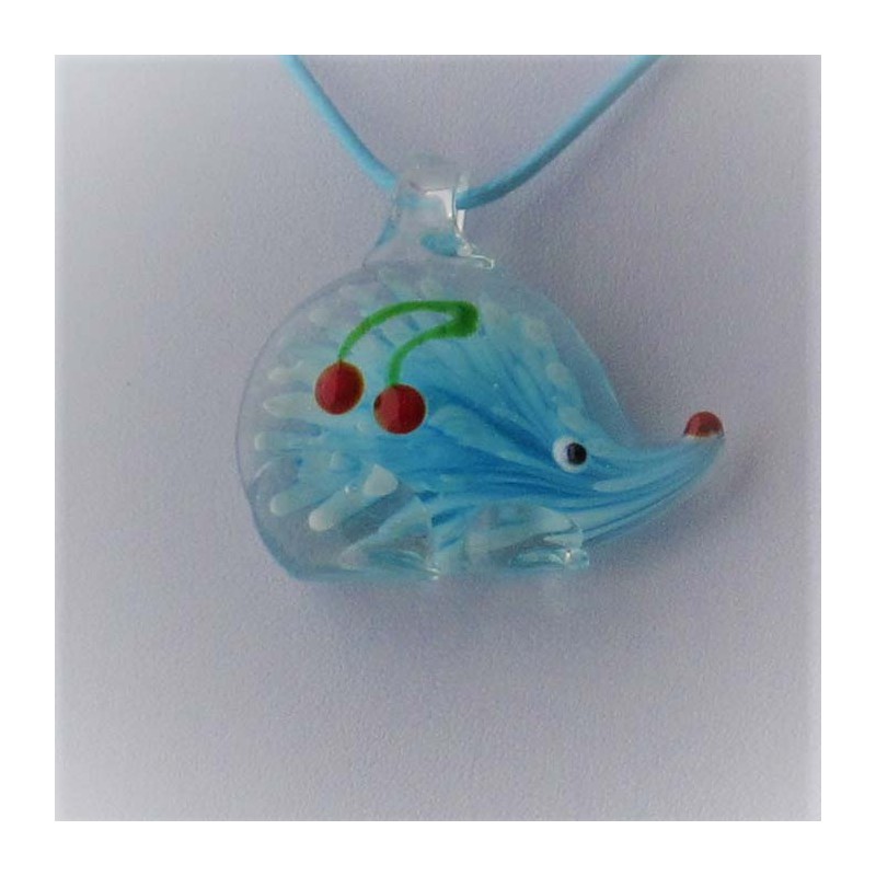 Muranoglas Igel 40mm Innen Blume Anhänger zum hängen