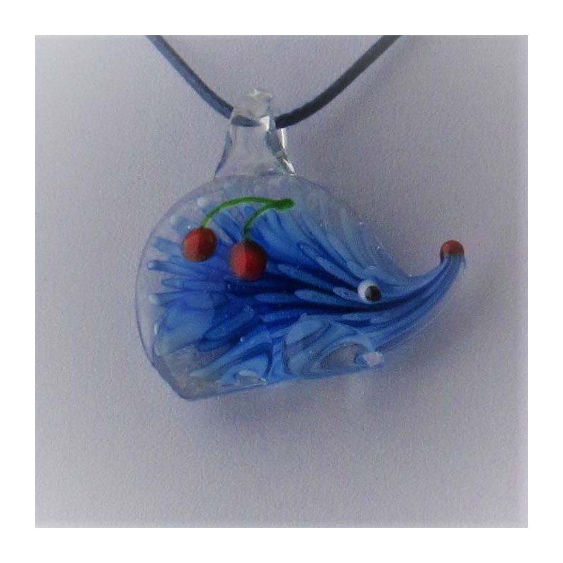 Muranoglas Igel 40mm Innen Blume Anhänger zum hängen