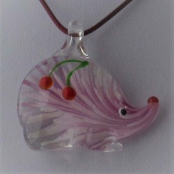 Muranoglas Igel 40mm Innen Blume Anhänger zum hängen