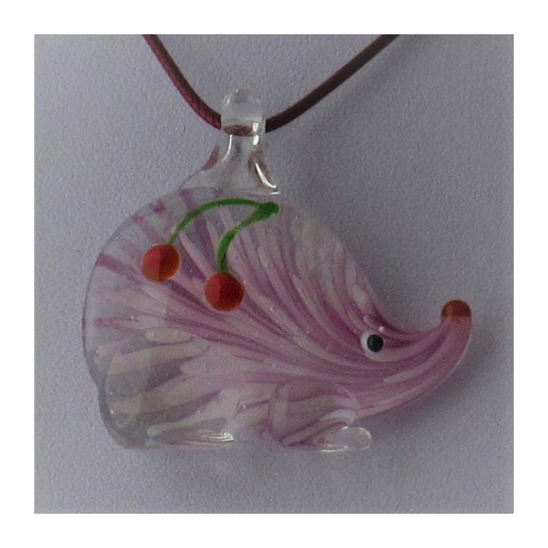 Muranoglas Igel 40mm Innen Blume Anhänger zum hängen