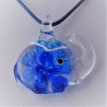 Muranoglas Elefant 44mm Innen Blume Anhänger zum hängen