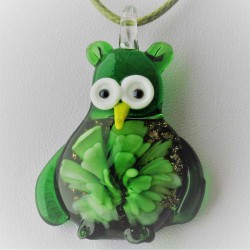 Muranoglas Eule 50mm Glitter verschiedene Farben