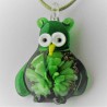 Muranoglas Eule 50mm Glitter verschiedene Farben