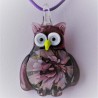 Muranoglas Eule 50mm Glitter verschiedene Farben