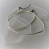 Mode Halsbandschnur gewachste Baumwollschnur mit Organza