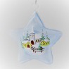 Glasstern 80 mm Winterlandschaft  zum hängen