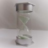 Sanduhren 3 Min. 12 cm Sanduhren Glas in Kunststoff metallic