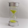 Sanduhren 5 Min. 12 cm Glas in Kunststoff metallic
