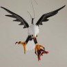 Glas Seeadler mit Beute fliegen, 100 mm