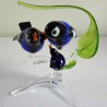 Glasvogel Vogelfamilie 70mm auf Ast zum stellen sortiert