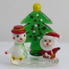 Glas Tannenbaum 5.5cm mit Nikolaus und Schneemann