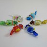 Muranoglas Papagei 55mm Innen Blume  zum hängen