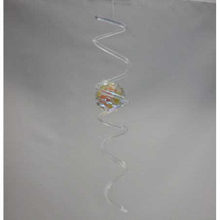 Glasspirale 30 mm mit Asfour Bleikristallkugel