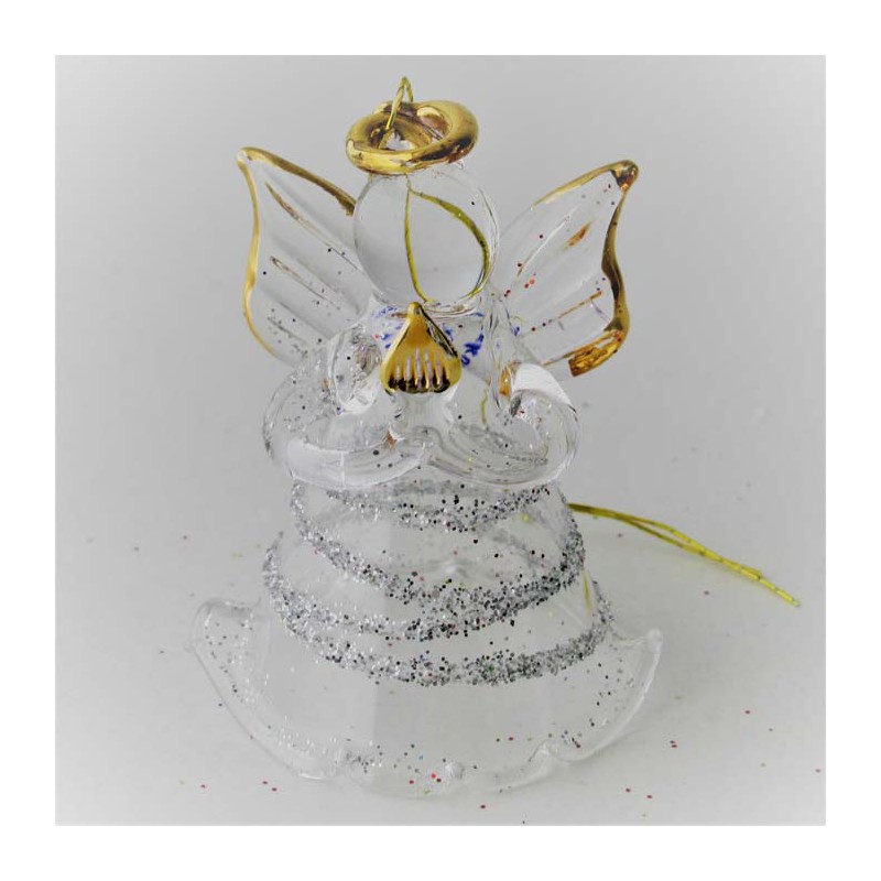 Glas Engel 4.5cm farbig zum hängen und stellen