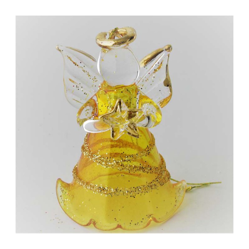 Glas Engel 4.5cm farbig zum hängen und stellen