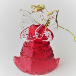 Glas Engel 4.5cm farbig zum hängen und stellen