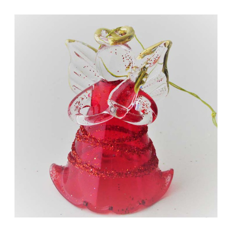 Glas Engel 4.5cm farbig zum hängen und stellen