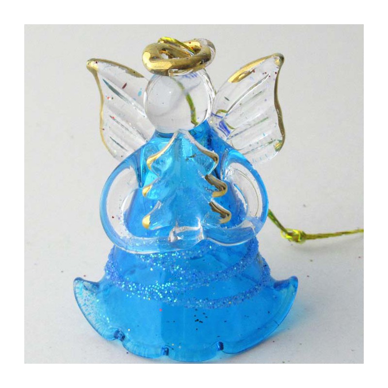 Glas Engel 4.5cm farbig zum hängen und stellen