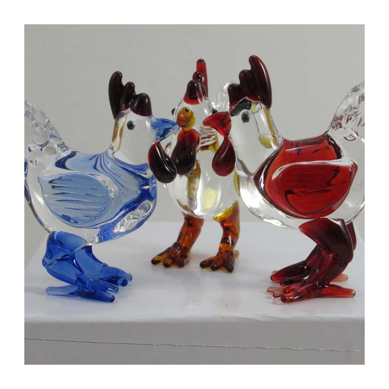 Glas Hahn 70mm zum stellen sortiert Glas Hahn 70mm zum stellen sortiert