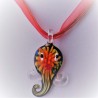 Muranoglas Fisch 70mm Lampwork Anhänger gemischte Farben  und Ganzband