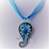 Muranoglas Fisch 70mm Lampwork Anhänger gemischte Farben  und Ganzband