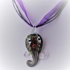 Muranoglas Fisch 70mm Lampwork Anhänger gemischte Farben  und Ganzband