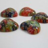 Muranoglas Herz 30 mm Millefioraglas zum legen Cabochon