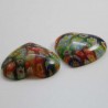 Muranoglas Herz 30 mm Millefioraglas zum legen Cabochon