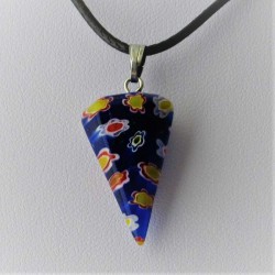 Muranoglas Spitzer Kegel 30 mm  Millefioraglas Murano zum hängen sortiert