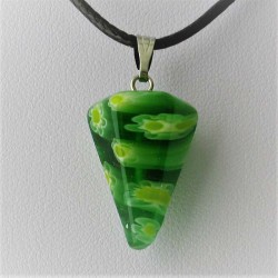 Muranoglas Spitzer Kegel 30 mm  Millefioraglas Murano zum hängen sortiert