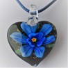 Muranoglas Herzblume 40 mm zum Hängen