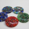 Muranoglas 45mm Scheibe sortiert zum haengen, ca. 45x45x6 mm 27 g