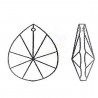 28mm Asfour Bleikristallglas  Oval zum hängen