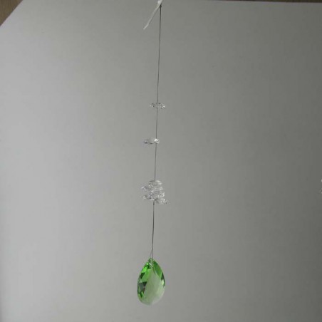 Kristallglas Fäden mit 68mm Oval-grün  mit Swarovski Elements